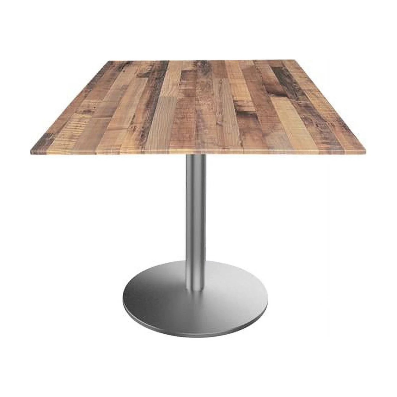 Holland Bar Stool  30 in. Tall Indoor & Outdoor All-Season Table with 36 x 36 in. Square Rustic Top