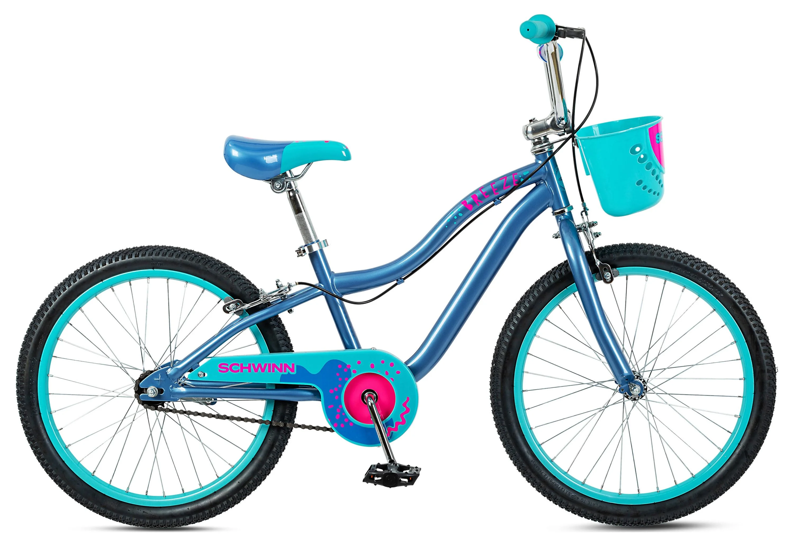 Schwinn 20-in. Breeze Girls Kids Bike with Basket, Periwinkle