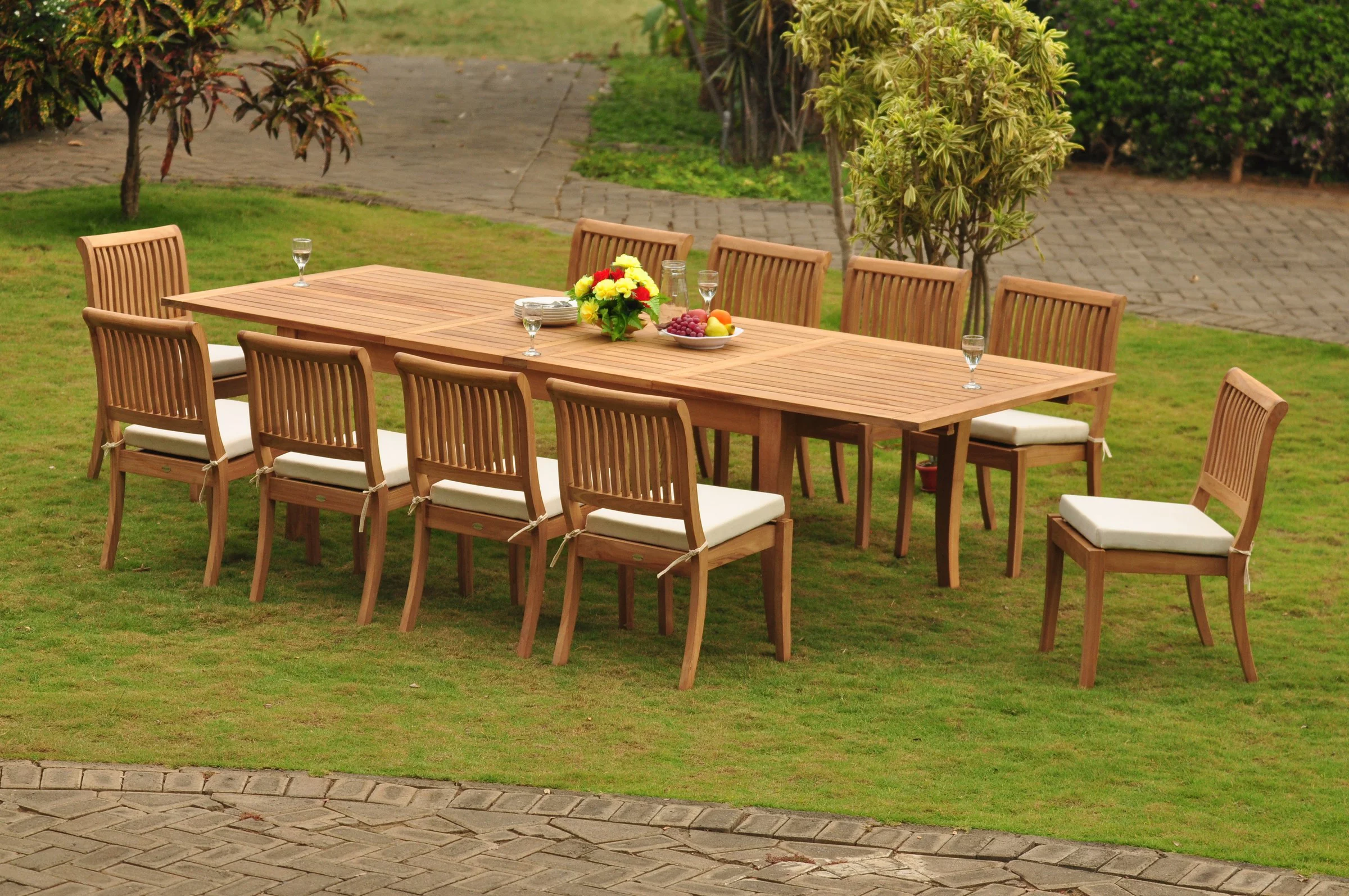 Teak Dining Set: 10 Seater 11 Pc: 118