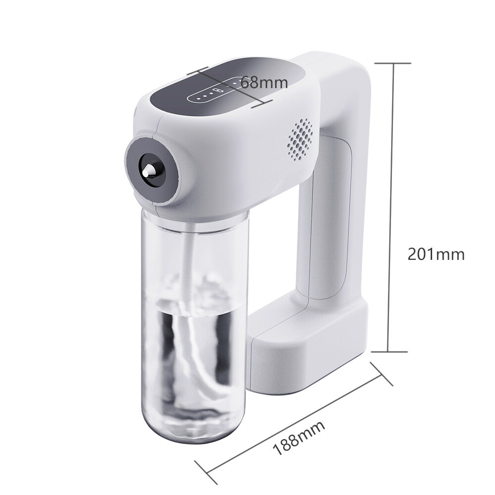 Nano Atomizer Sprayer Wireless Blue Ray Handheld Rechargeable Disinfectant Fogger Machine 350ml/12oz Capacity