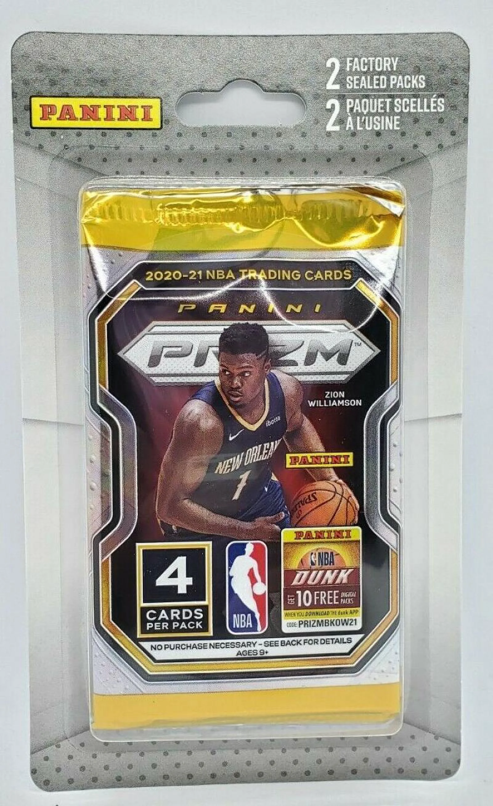 2020-21 Panini Prizm Basketball NBA Blister Pack - 2 Sealed packs! - Trading Cards Collectables