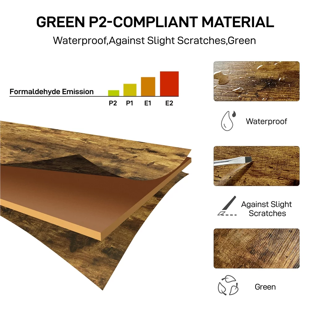 Topeakmart Large Wood Lift Top Coffee Table with Hidden Compartment, Rustic Brown