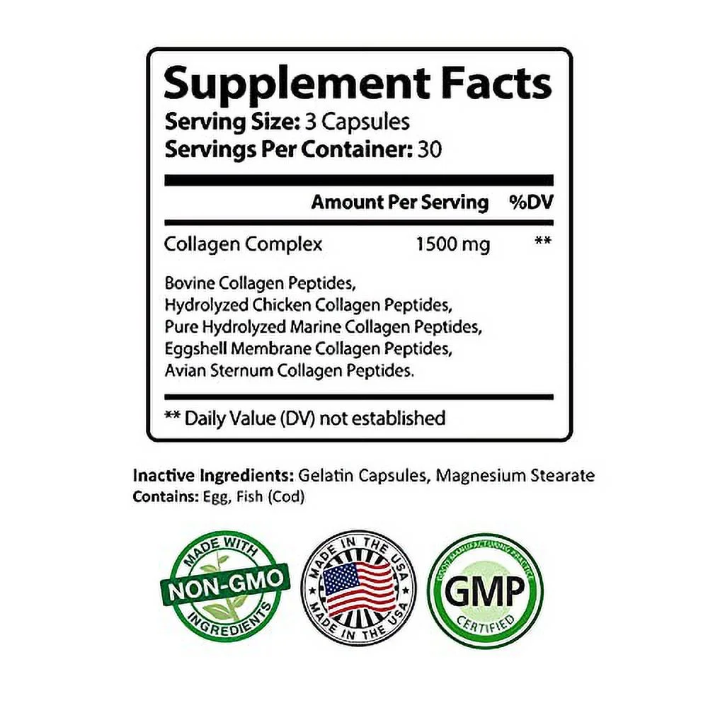 PureNature Collagen Ultra Complex Types I, II, III, V & X 90 Capsules (1)