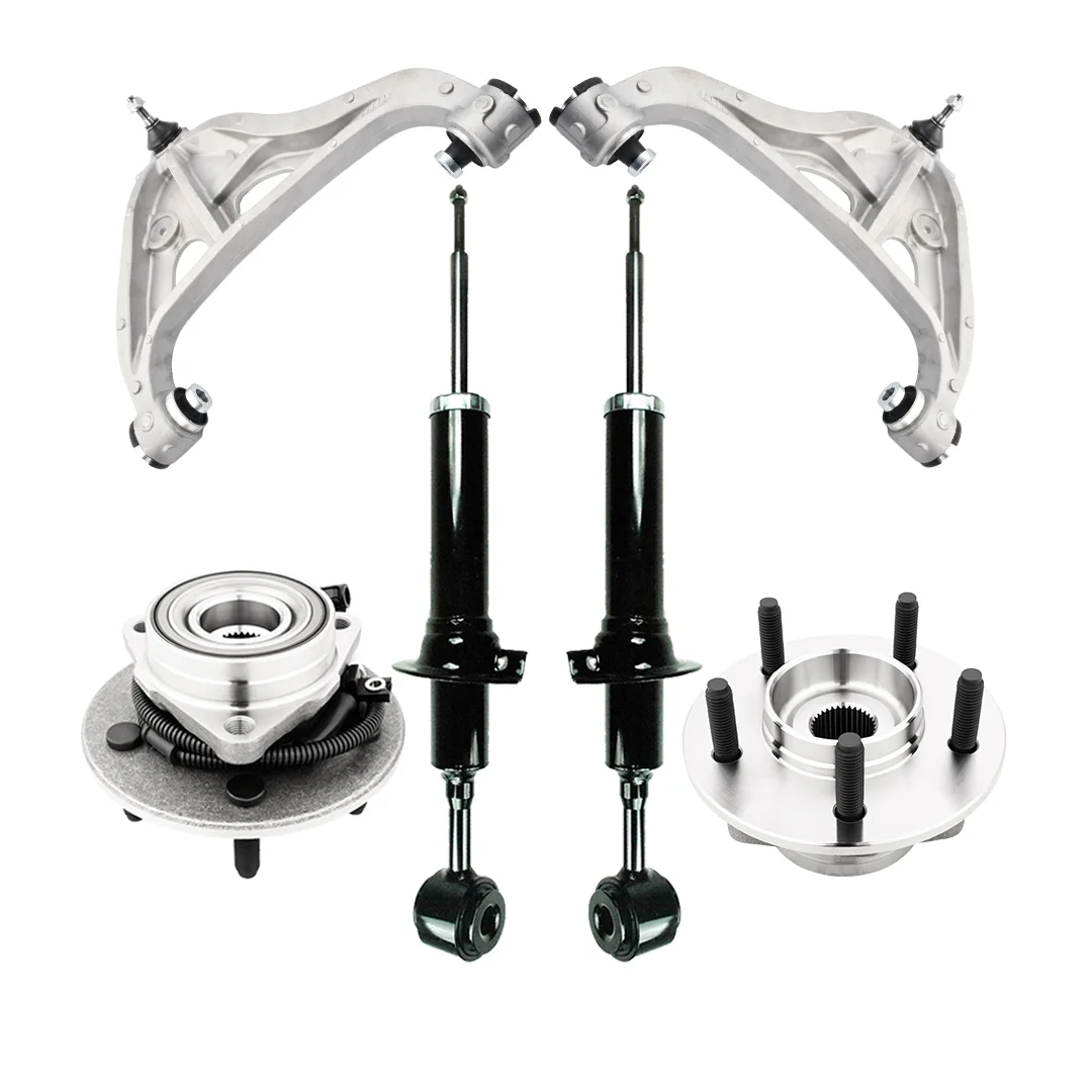 Set of 6 Front Lower Control Arm Ball Joint-Wheel Hub Bearing Assembly-Suspension Strut Assembly For 2004 Ford F-150