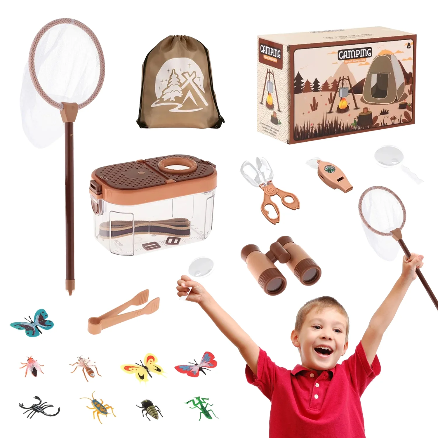 Bug Catcher Kit for Kids, 17 Pcs Kids Outdoor Explorer Kit, Outdoor Toys for Kids Ages 4-8 8-12 Boys Girls Birthday Gift