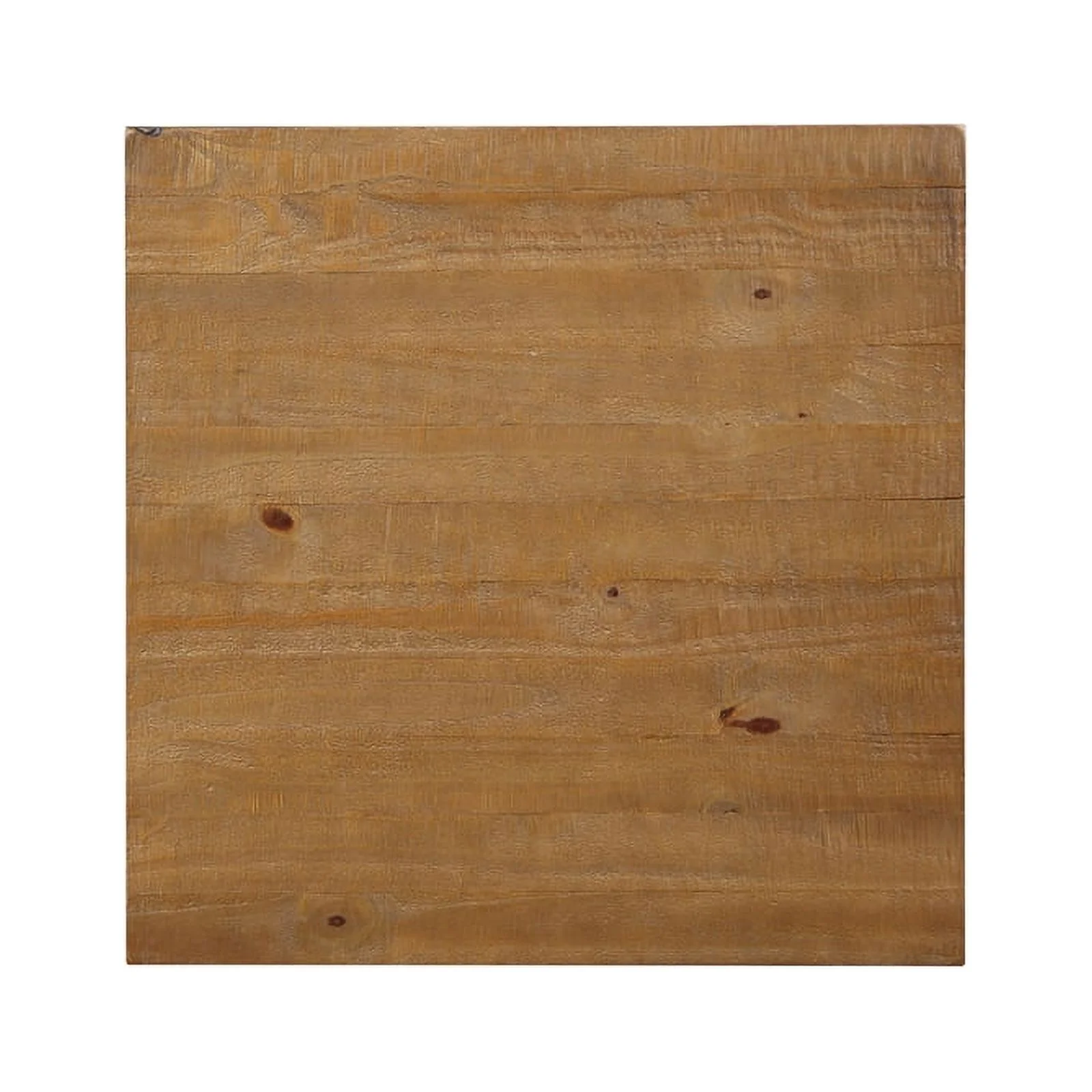 Bowery Hill Rustic Solid Wood 1-Shelf End Table in Black and Oak