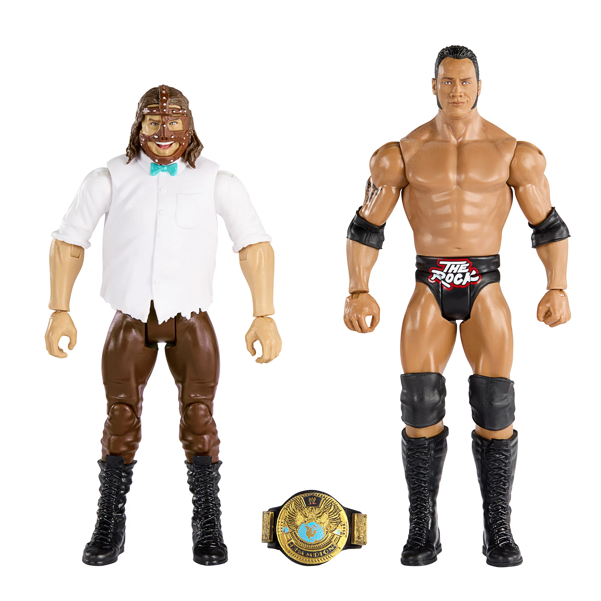The Rock & Mankind - WWE Showdown 2-Packs 14 Mattel WWE Toy Wrestling Action Figures