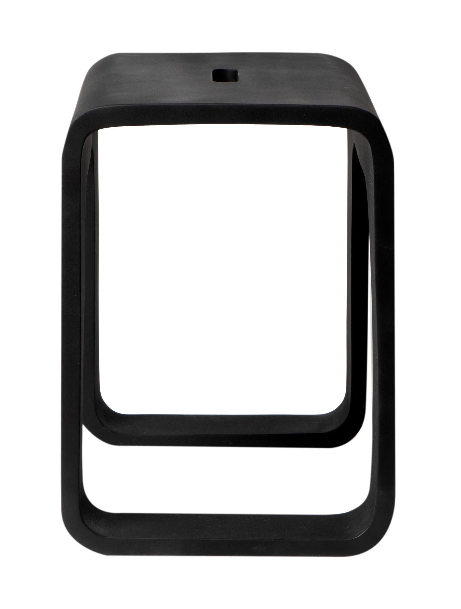 ALFI brand ABST99BM Black Matte Solid Surface Resin Bathroom / Shower Stool