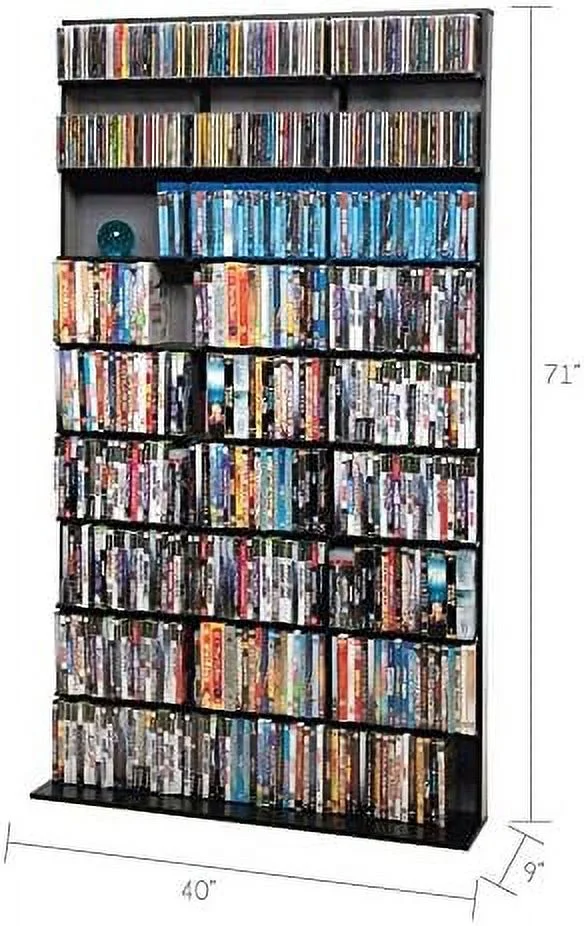 TJCGDTY 35435725 Media Tower  Large (Black)