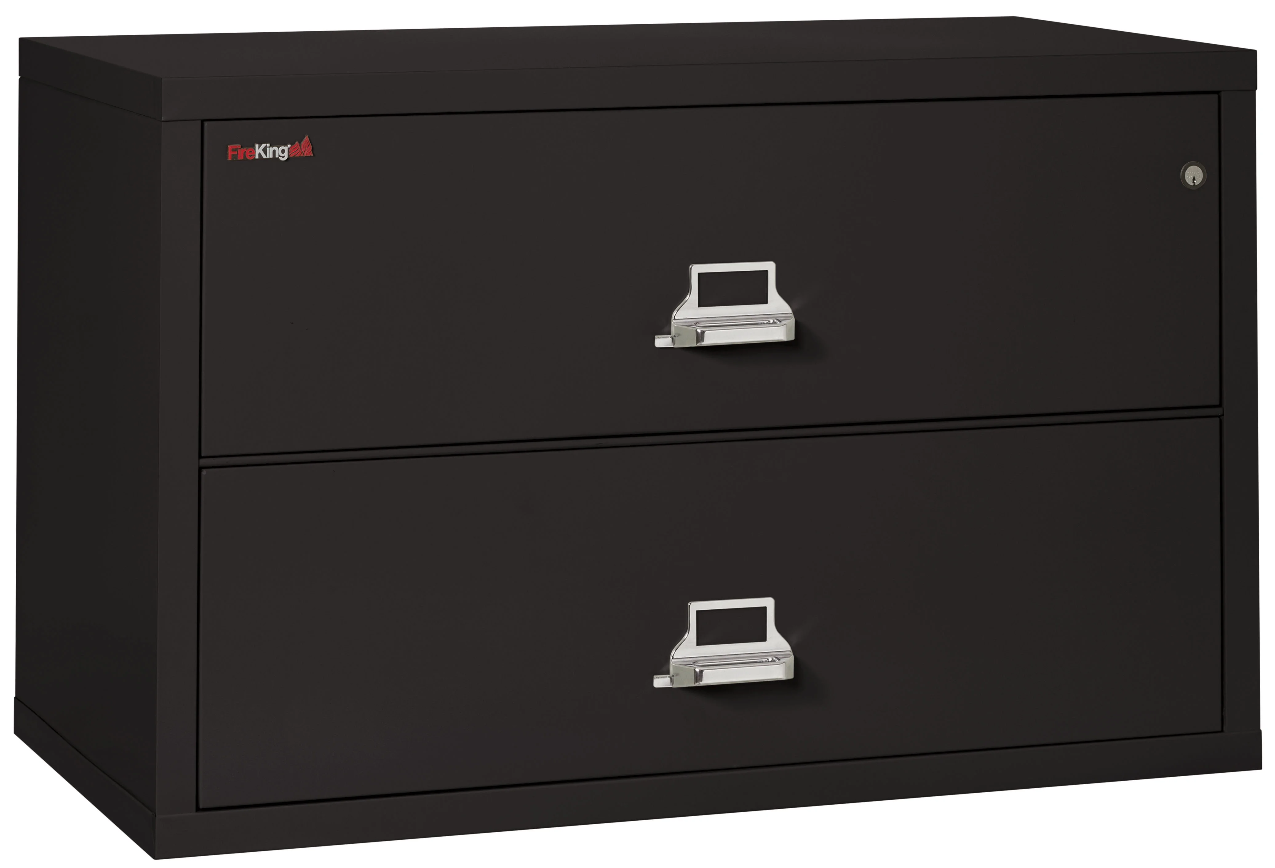 FireKing Black Fire Resistant File Cabinet - 2 Drawer Lateral 44