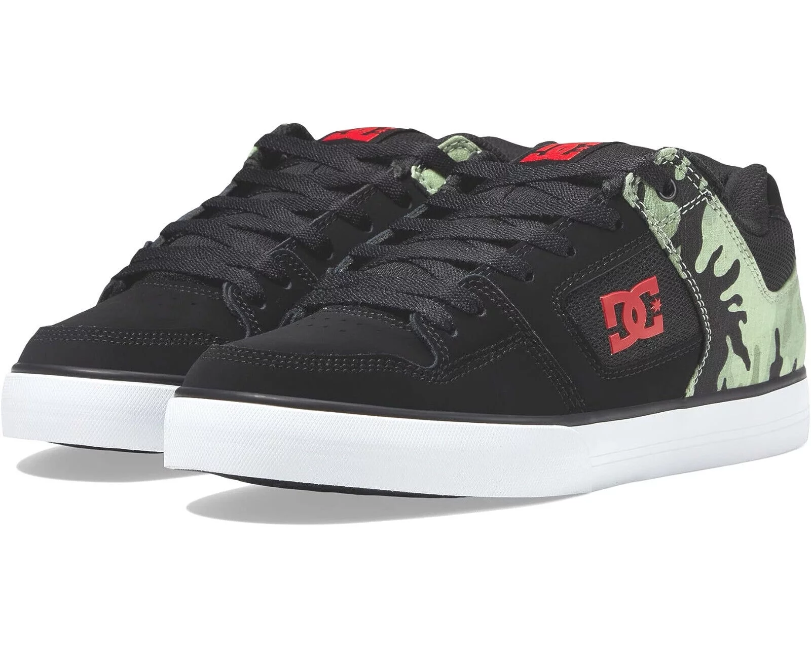 DC PURE MID LACE-UP SKATEBOARD SNEAKERS MEN SHOES BLACK/CAMOUFLAGE SIZE 9.5 NEW
