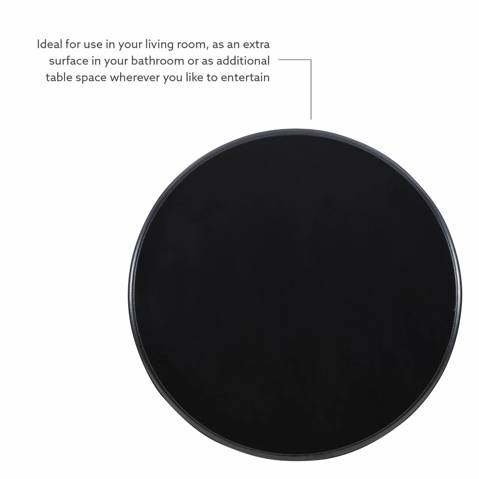 Powell Adeline Round Side Table - Black