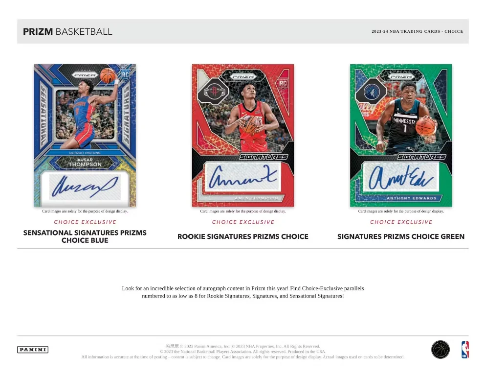 2023-24 Panini Prizm NBA Basketball Choice Hobby Box