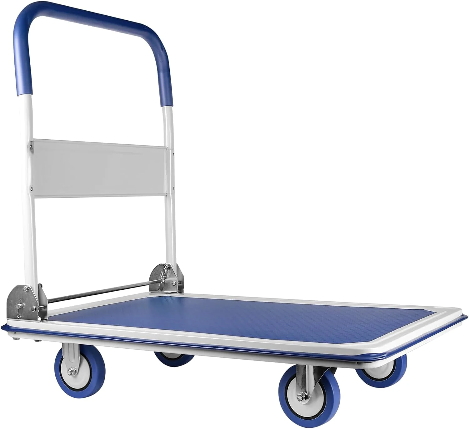 Extra Large Foldable Push Cart Dolly | 660 lbs. Capacity Moving Platform Hand Truck | Heavy Duty Space Saving Collapsible | Swivel Push Handle S Bed Wagon