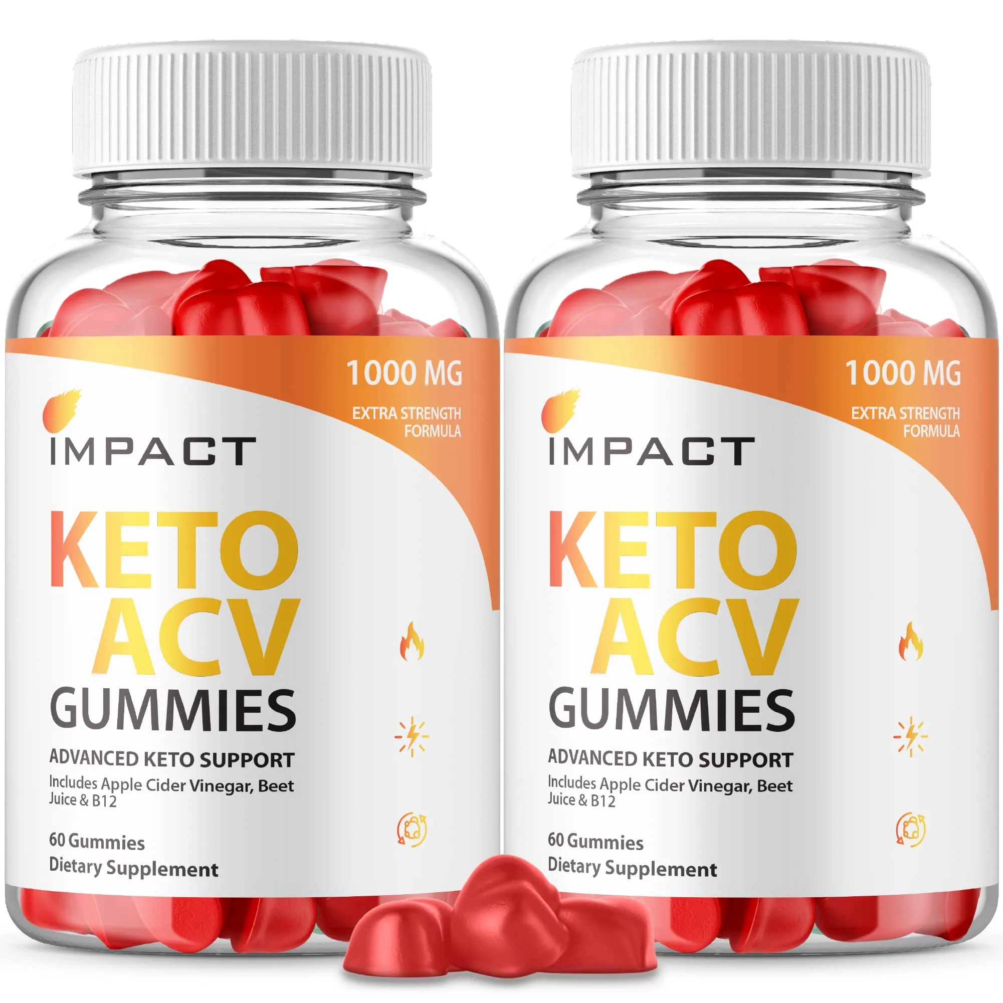 (2 Pack) Impact Keto ACV Gummies Advanced - Official Formula, Vegan Impact Keto Plus ACV Gummies (120 Count)