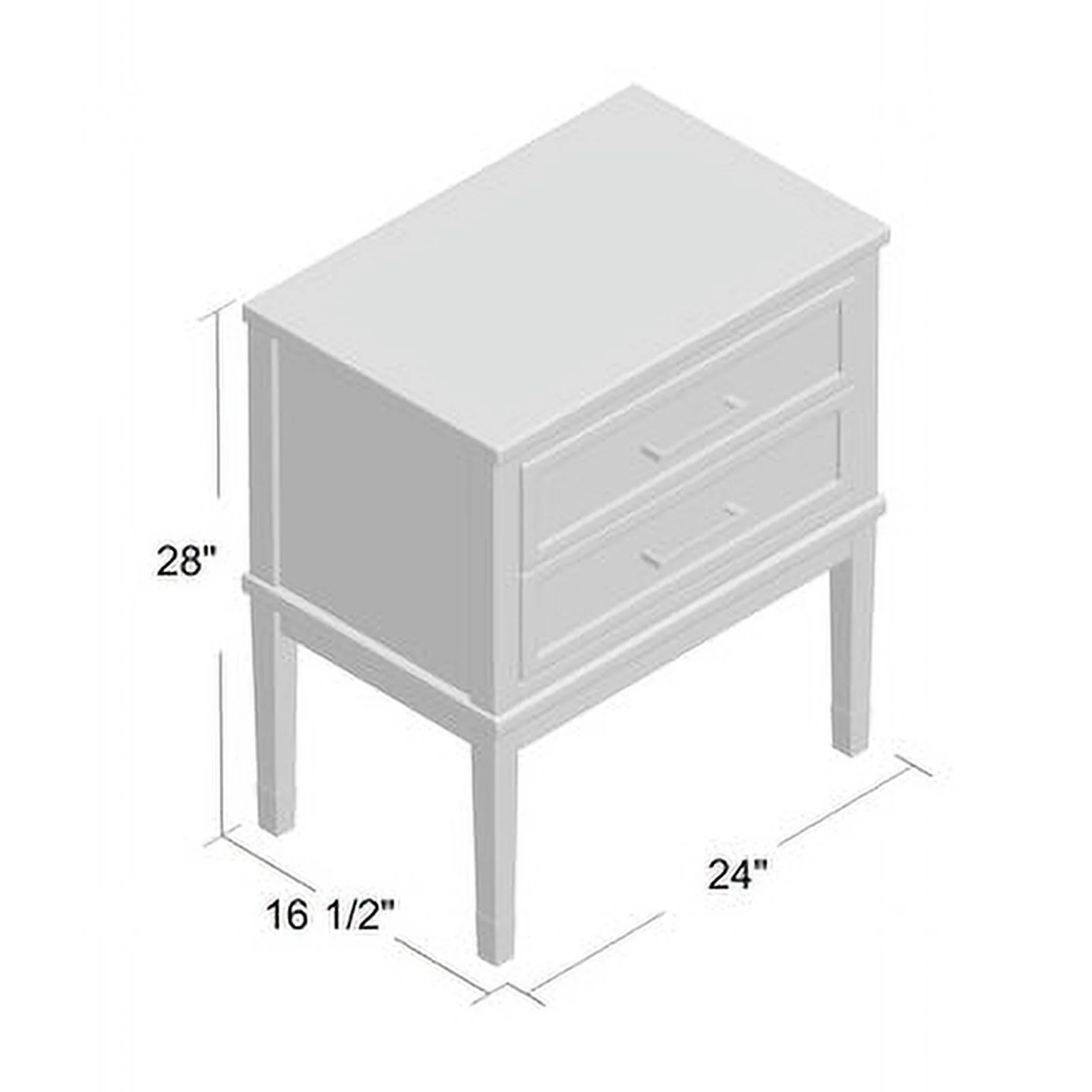 Pemberly Row Traditional Rectangular Side Table in Navy Finish
