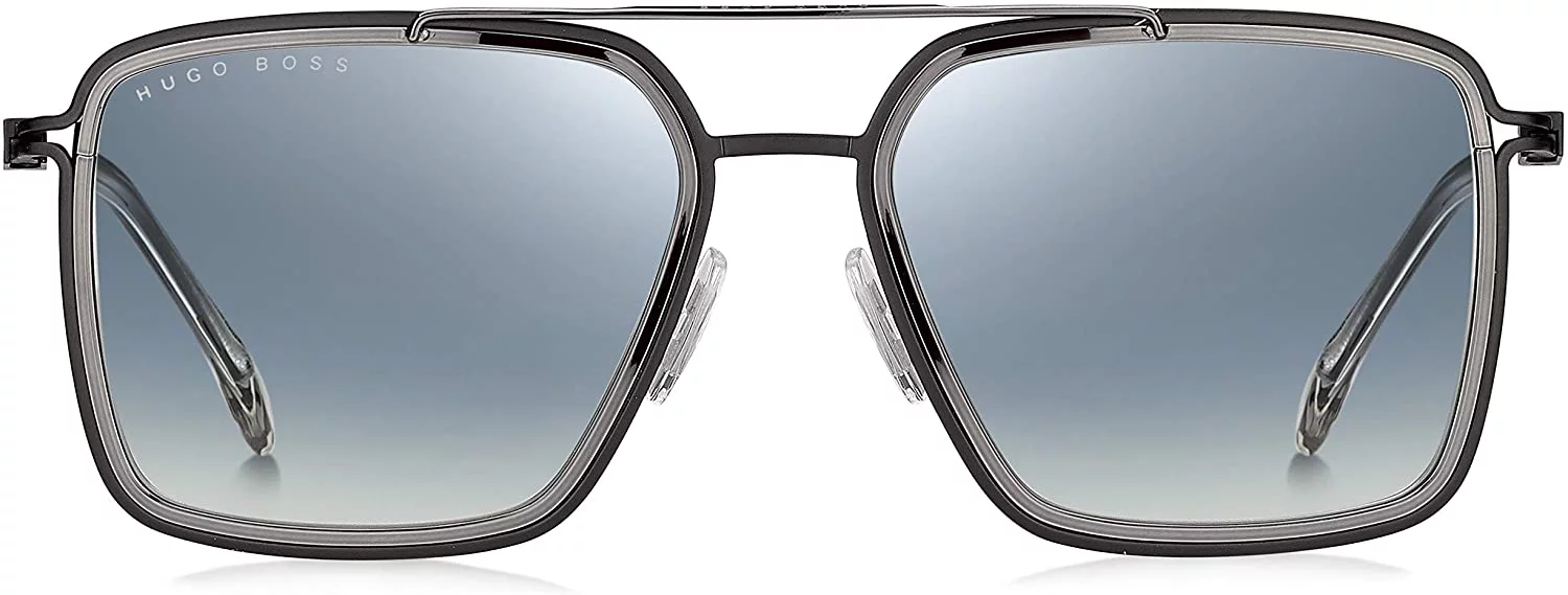 Hugo Boss Gradient Blue Mirror Square Men's Sunglasses B1191S 0TI7 55