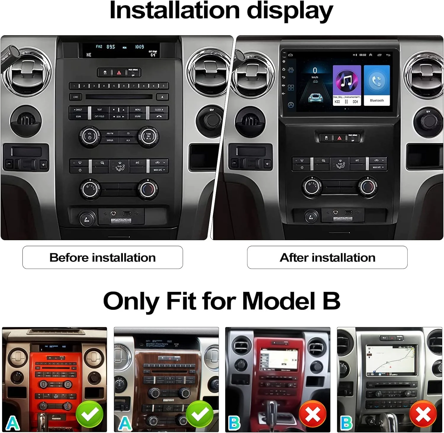 THONZER Car Stereo Radio for Ford F150 F-150 2009 2010 2011 2012, 9 inch Touchscreen Radio+ Camera