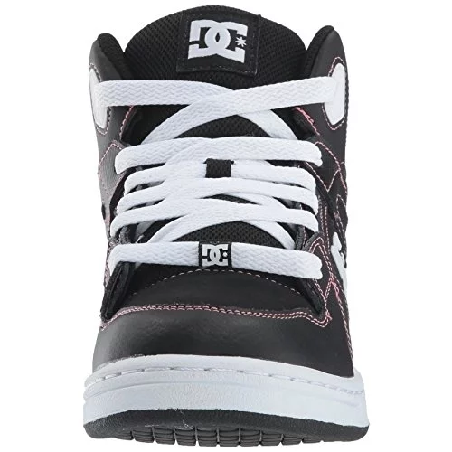DC Unisex-Child Pure High-top Girls Skate Shoe  BLACK/PINK