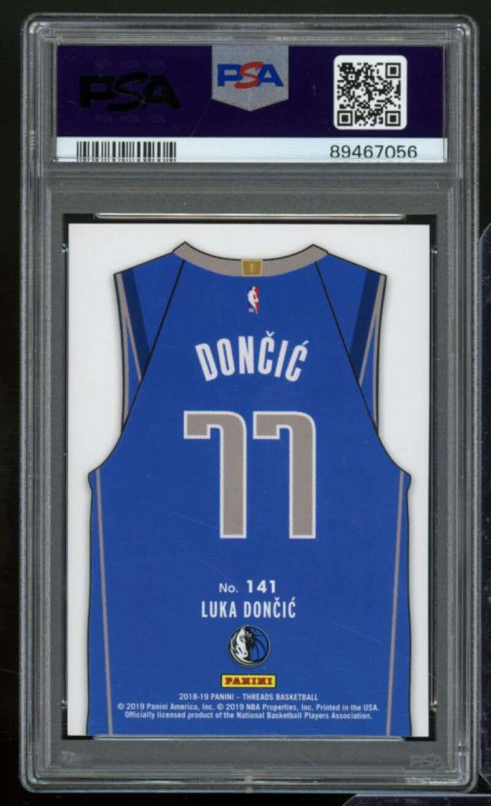 Luka Doncic Rookie Card 2018-19 Panini Threads #141 PSA 10