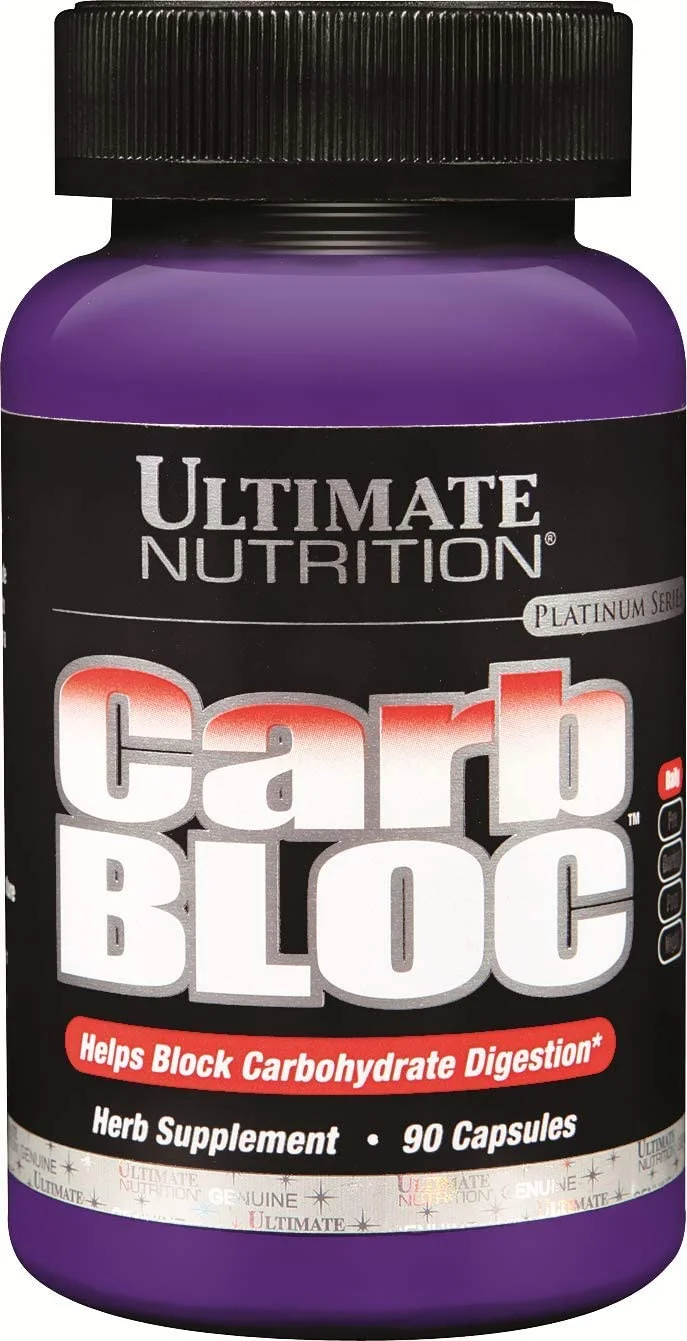 Ultimate Nutrition Carb Block Ultra Potent Weight Loss Supplement Pills-90 Capsules, 100g