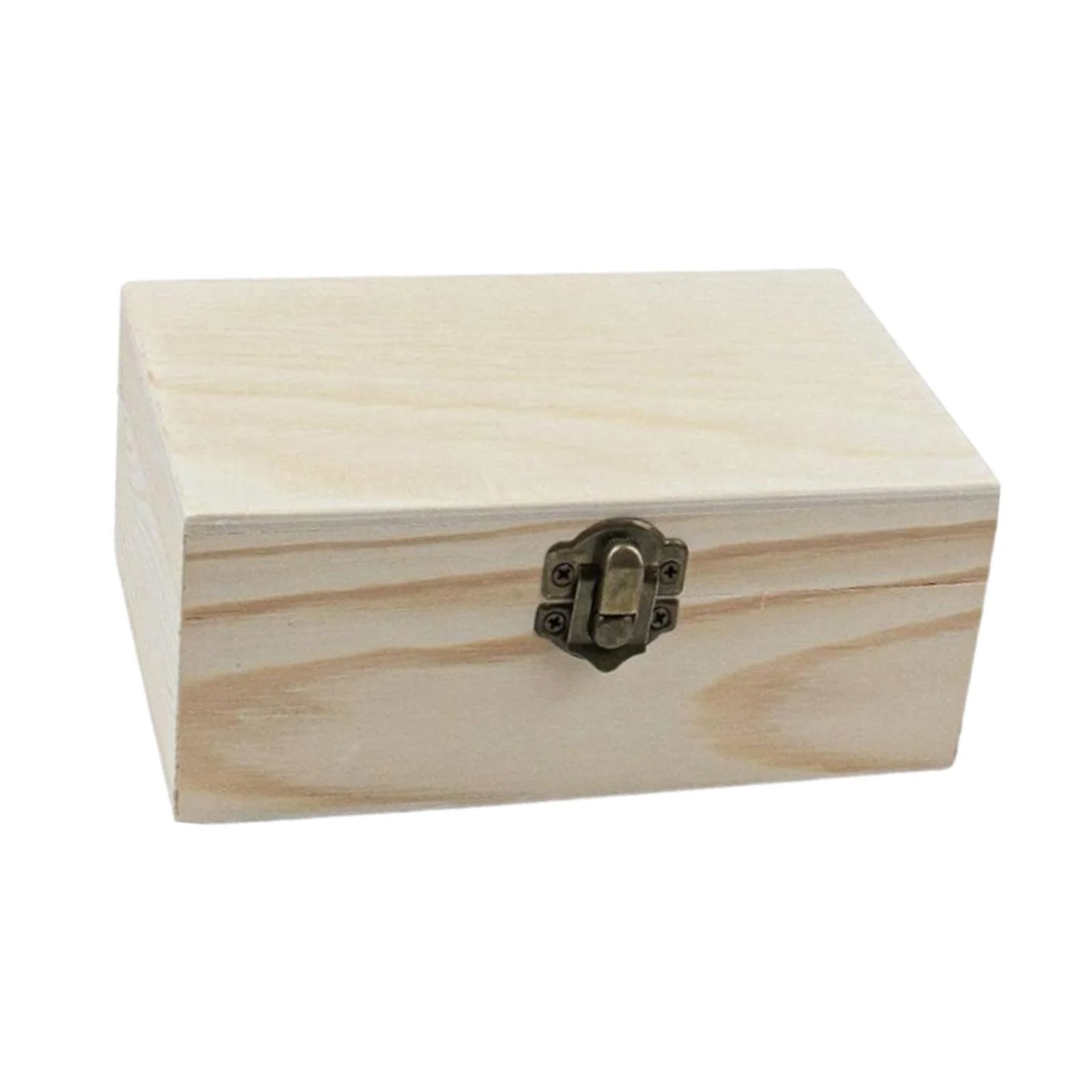 STARTIST Wooden Box with Hinged Lid Wood Boxes Front Clasp Multifunctional Gift Box Wooden Storage Box for Gadgets Hairpin Brooch