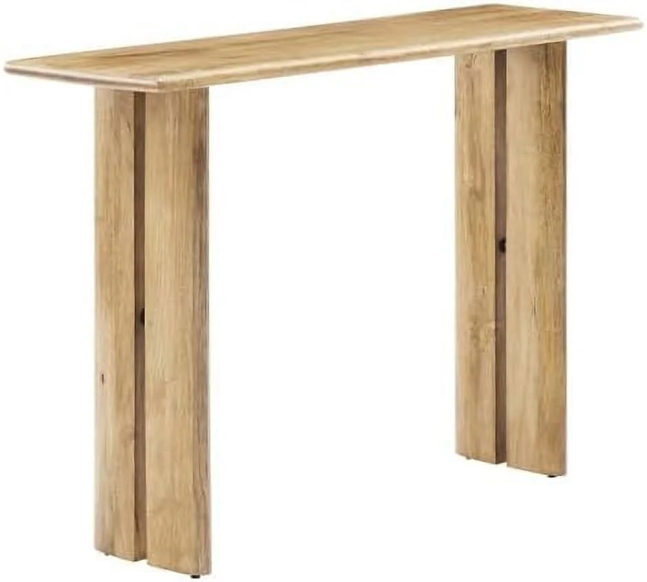 Amistad 46" Solid Wood Modern Farmhouse Console Table in Walnut
