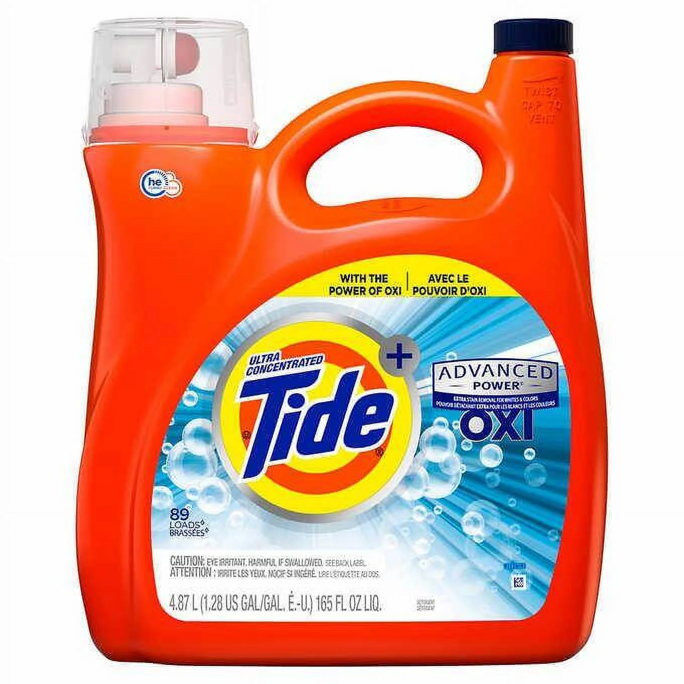 Tide Advanced Ultra Concentrated Power Liquid Laundry Detergent with Oxi - 89 Loads(4/Case)