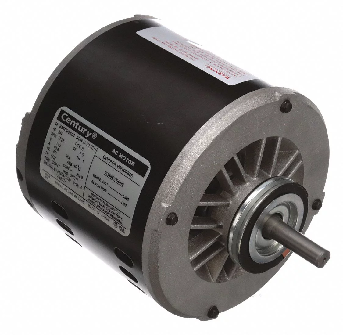 Century Evaporative Cooler Motor,115V,Ball,CCWLE VB2074V1