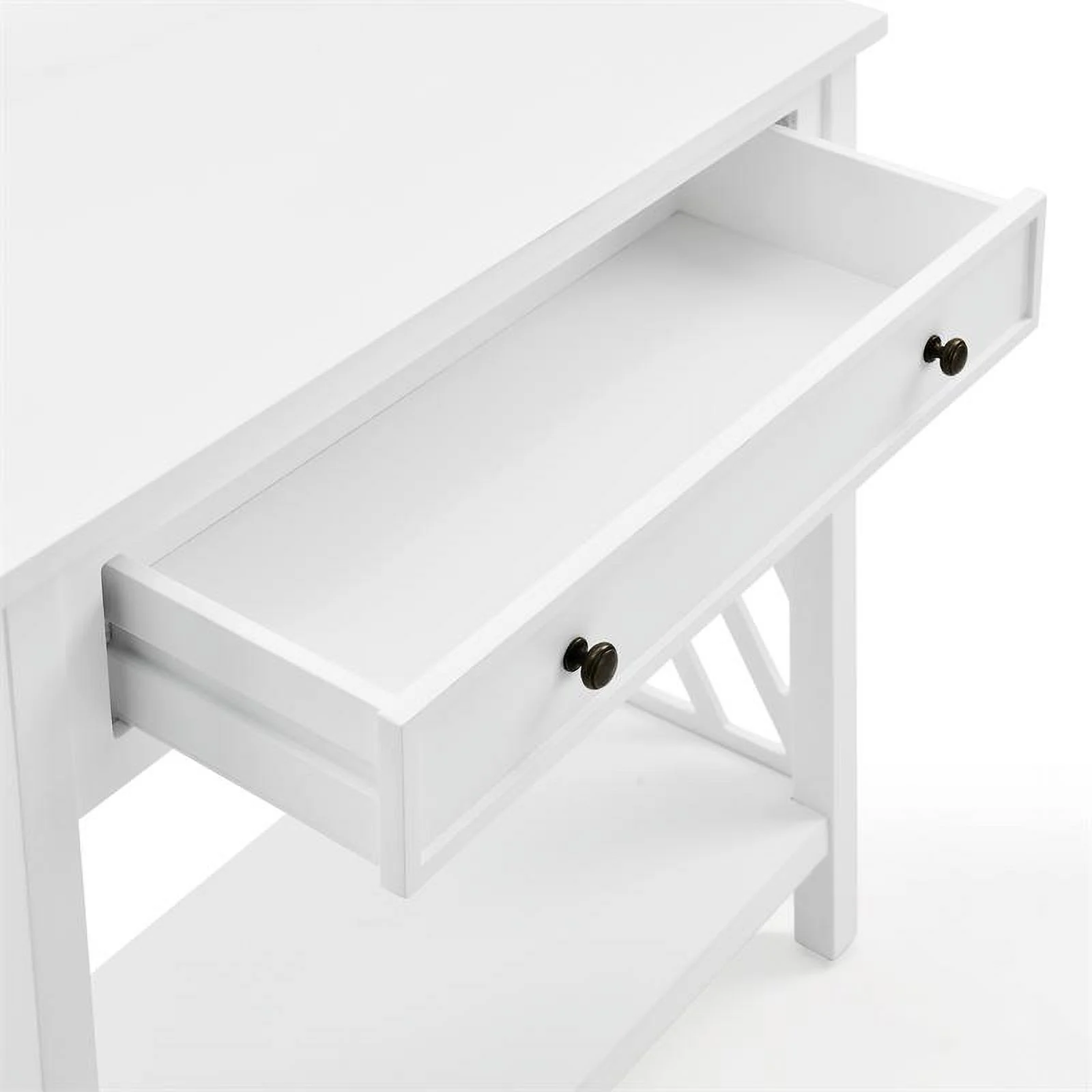 Coventry Wood Coffee Table with Drawer/End Table and Console Table - White
