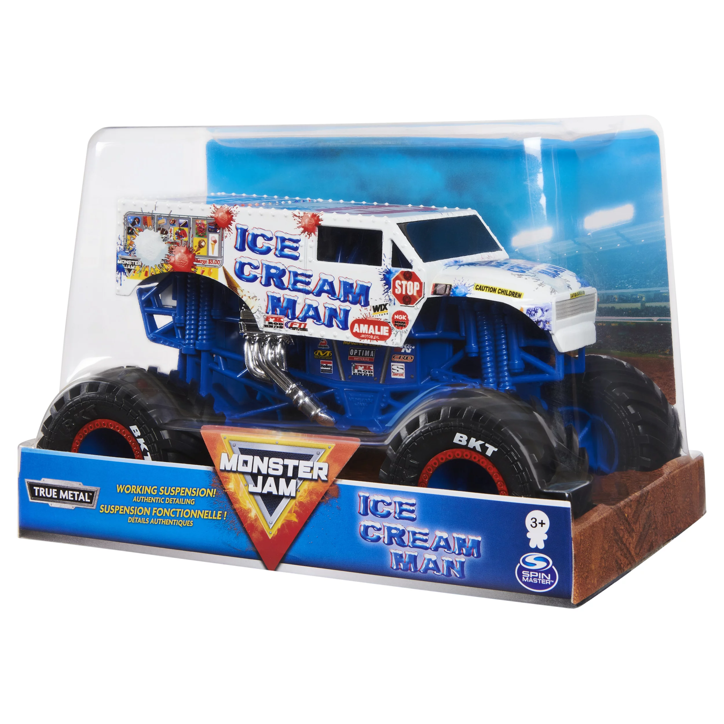 Monster Jam, Official Ice Cream Man Monster Truck, Die-Cast Vehicle, 1:24 Scale
