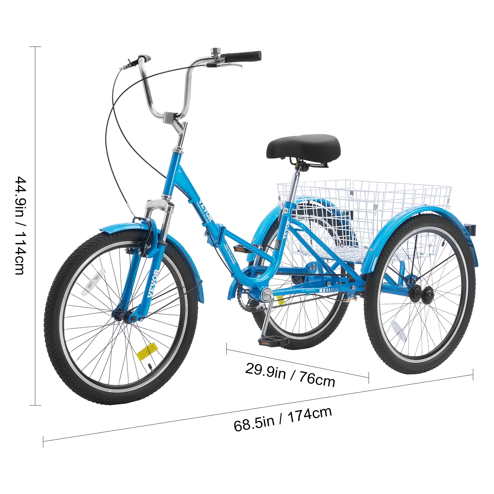 SKYSHALO Folding Adult Tricycle 24