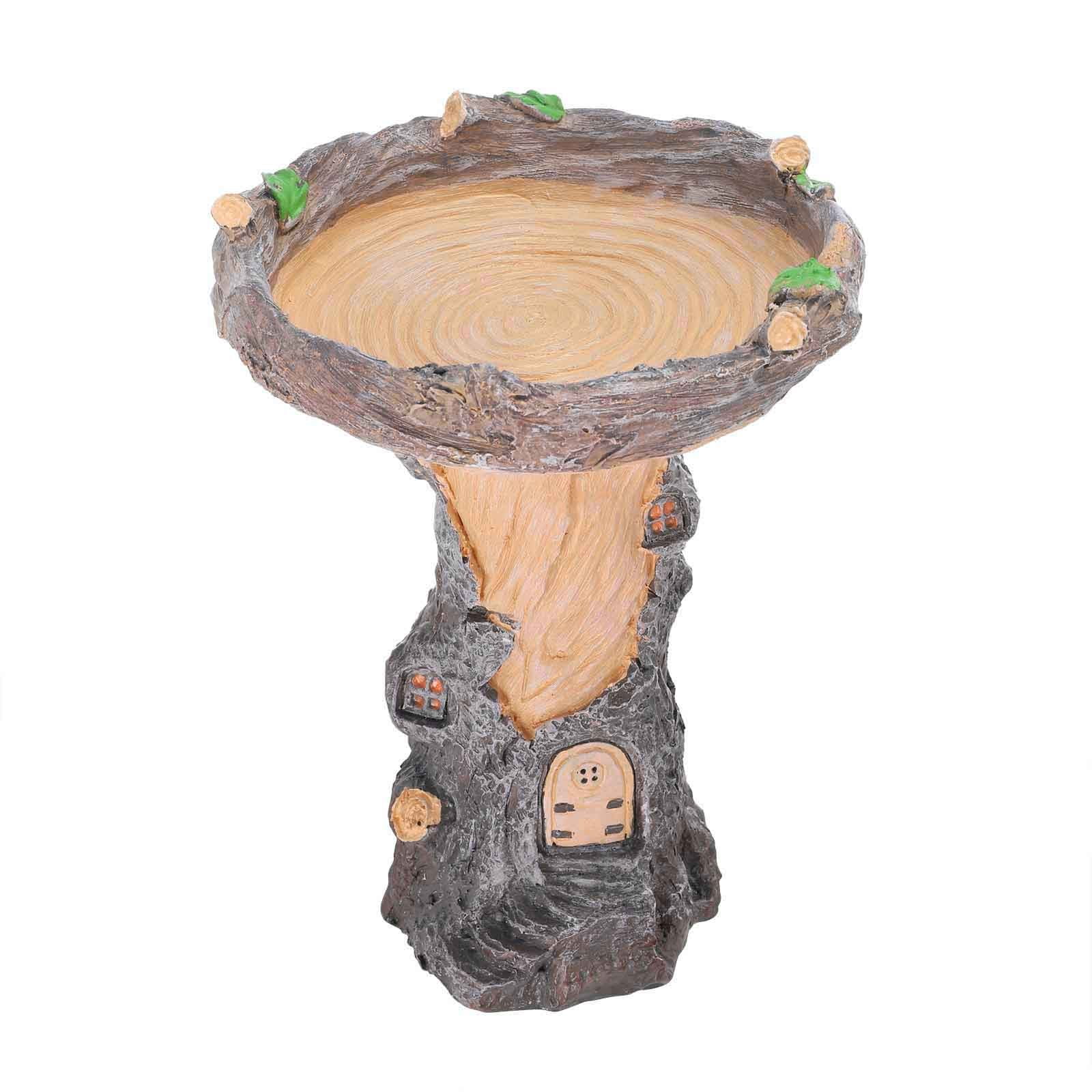 Ljxge Sculptures , Statues Resin Tree Birdbath Polyresin Antique Garden Bird Bath for Home Garden Yard