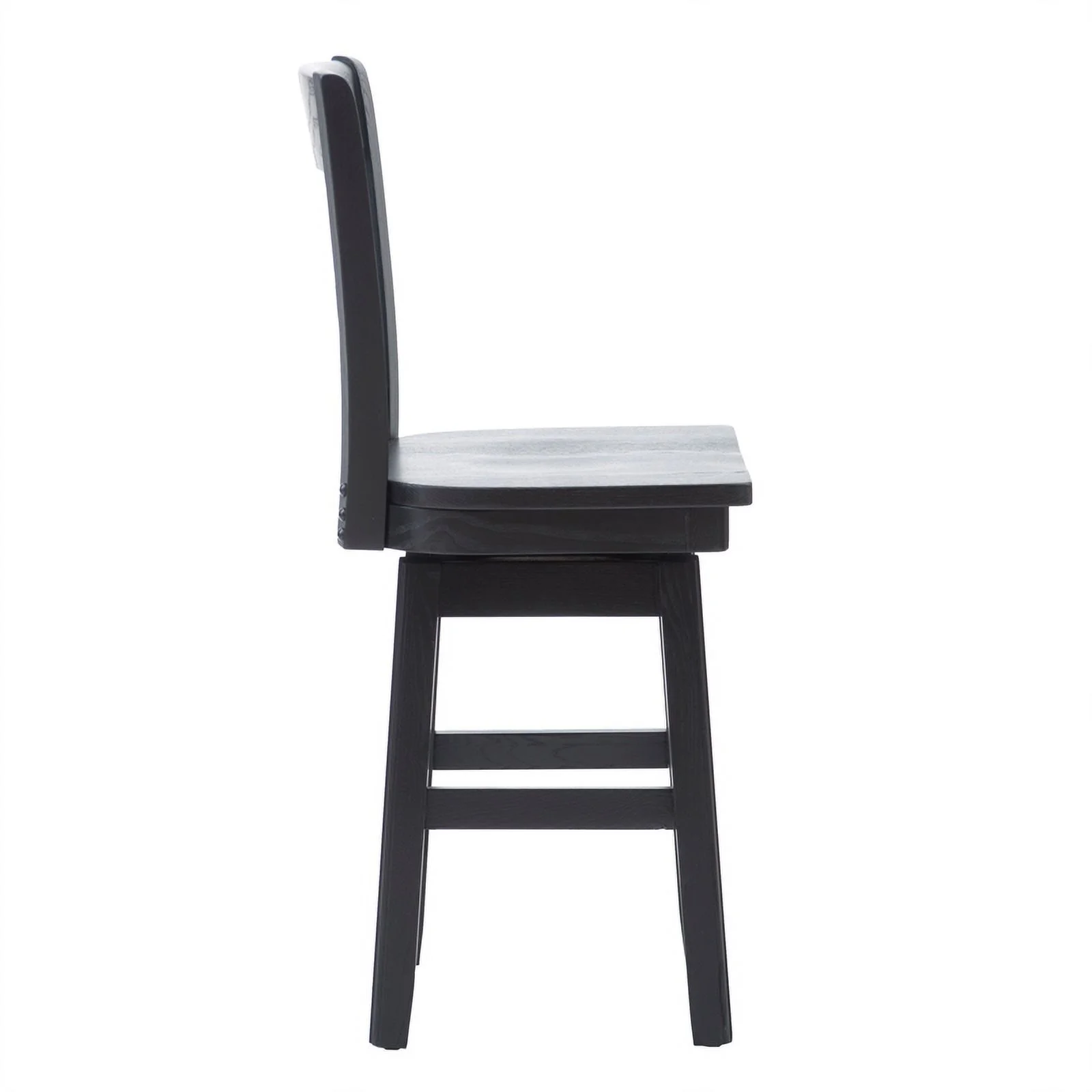 Pemberly Row Solid Beechwood Slat Back Swivel 24