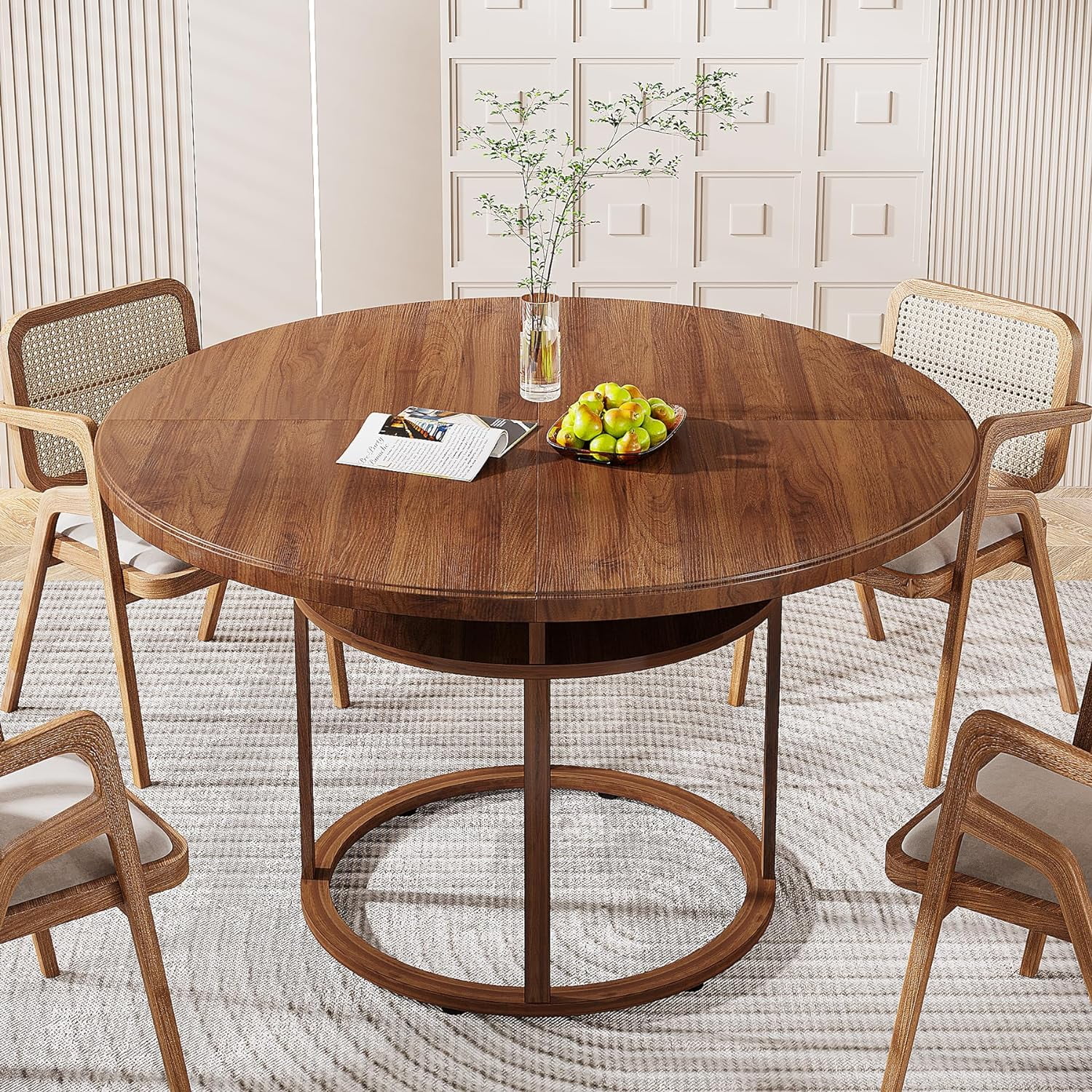 Tribesigns Round Dining Table for 4 to 6, 47