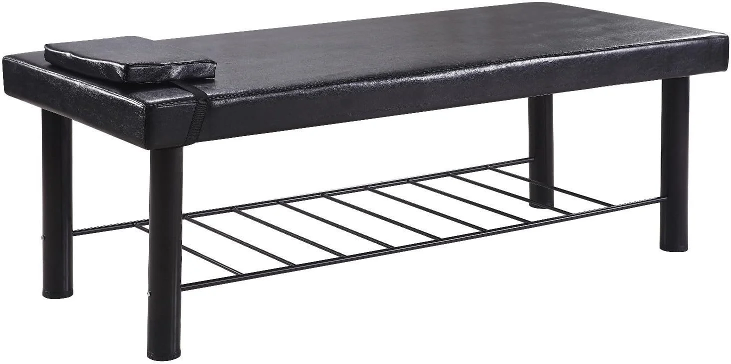 Table Stationary Bed Spa Bed 75’’ Long 29.5” Wide Heavy Duty Stationary Table Bed Physical Therapy Bed with Memory Foam Layer Salon Bed