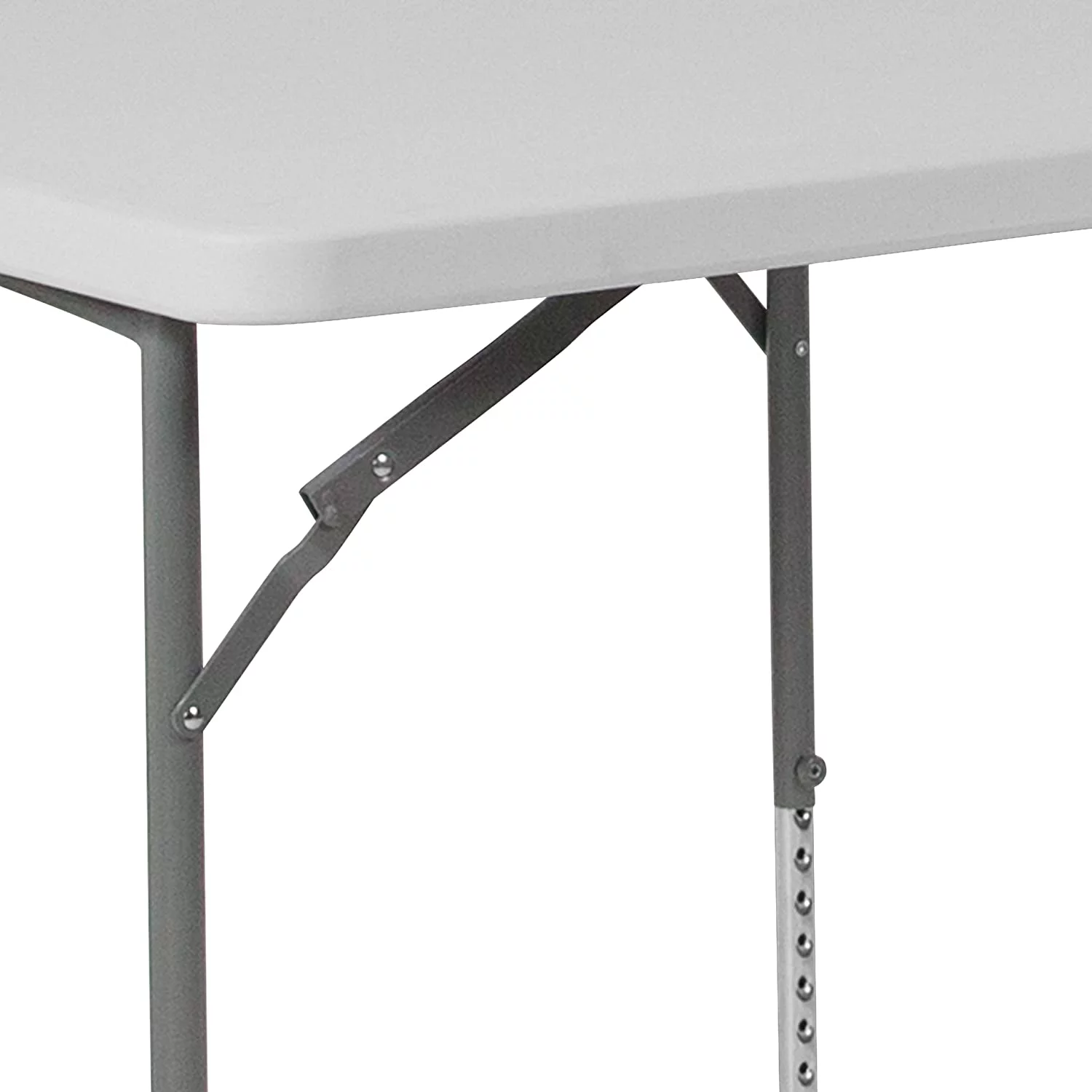 Square Height Adjustable Granite White Plastic Folding Table