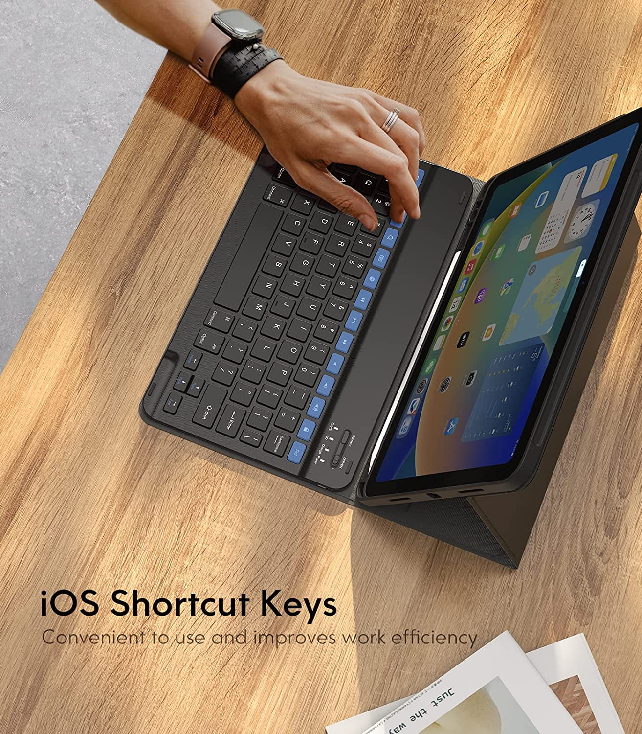 Keyboard Case for iPad 10th Generation 10.9-inch 2022, Detachable Bluetooth Keyboard, Stand Folio Keyboard