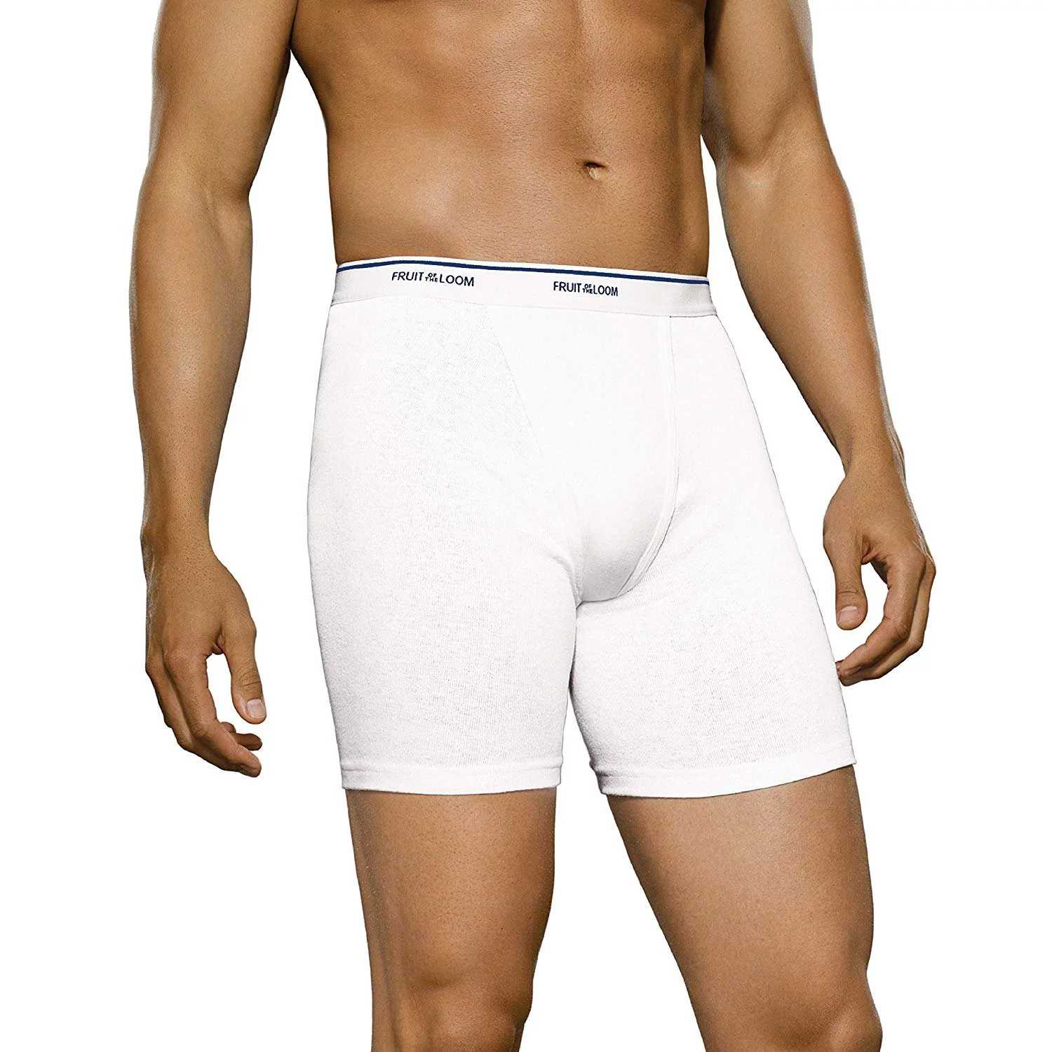 Fruit of the Loom Men's CoolZone White No Ride Up Boxer Briefs