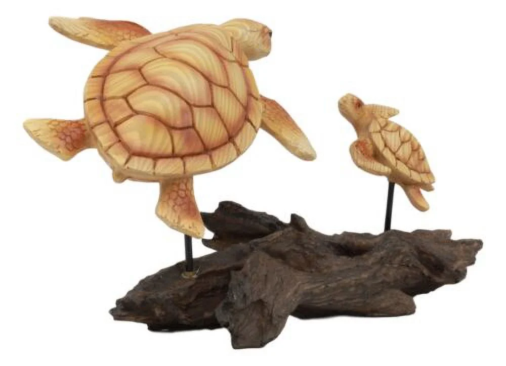 Ebros Under The Sea Mother & Baby Sea Turtle Family Statue 10