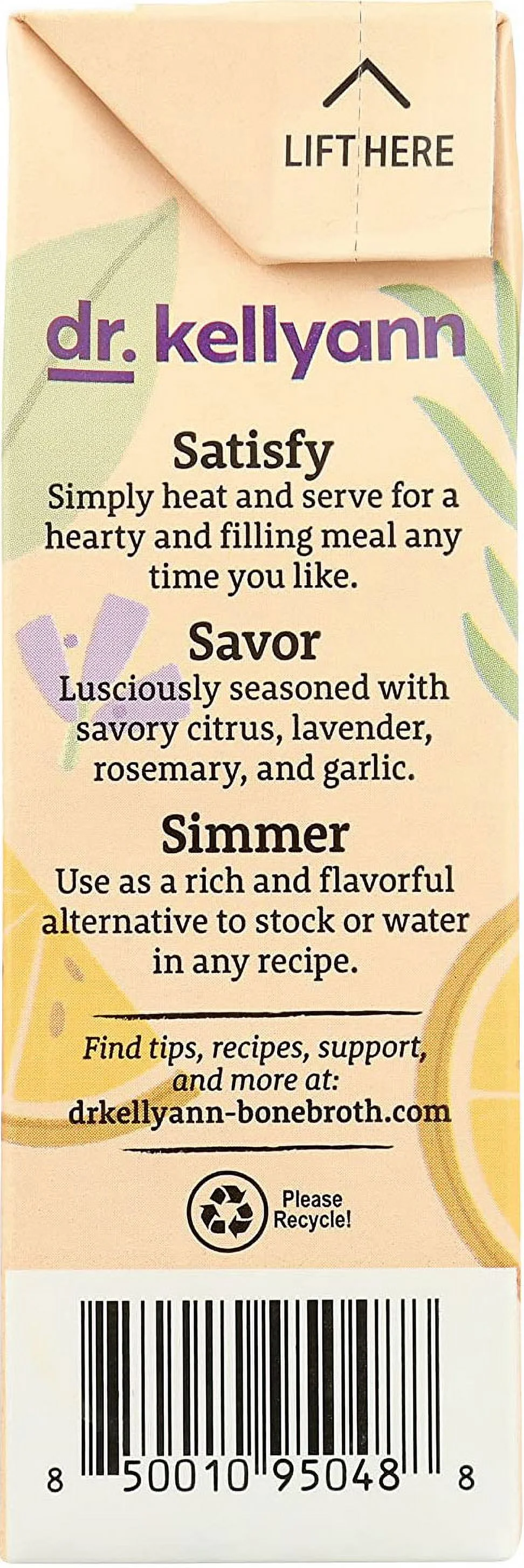 Dr. Kellyann Lemon Lavender Bone Broth - 16.9 oz