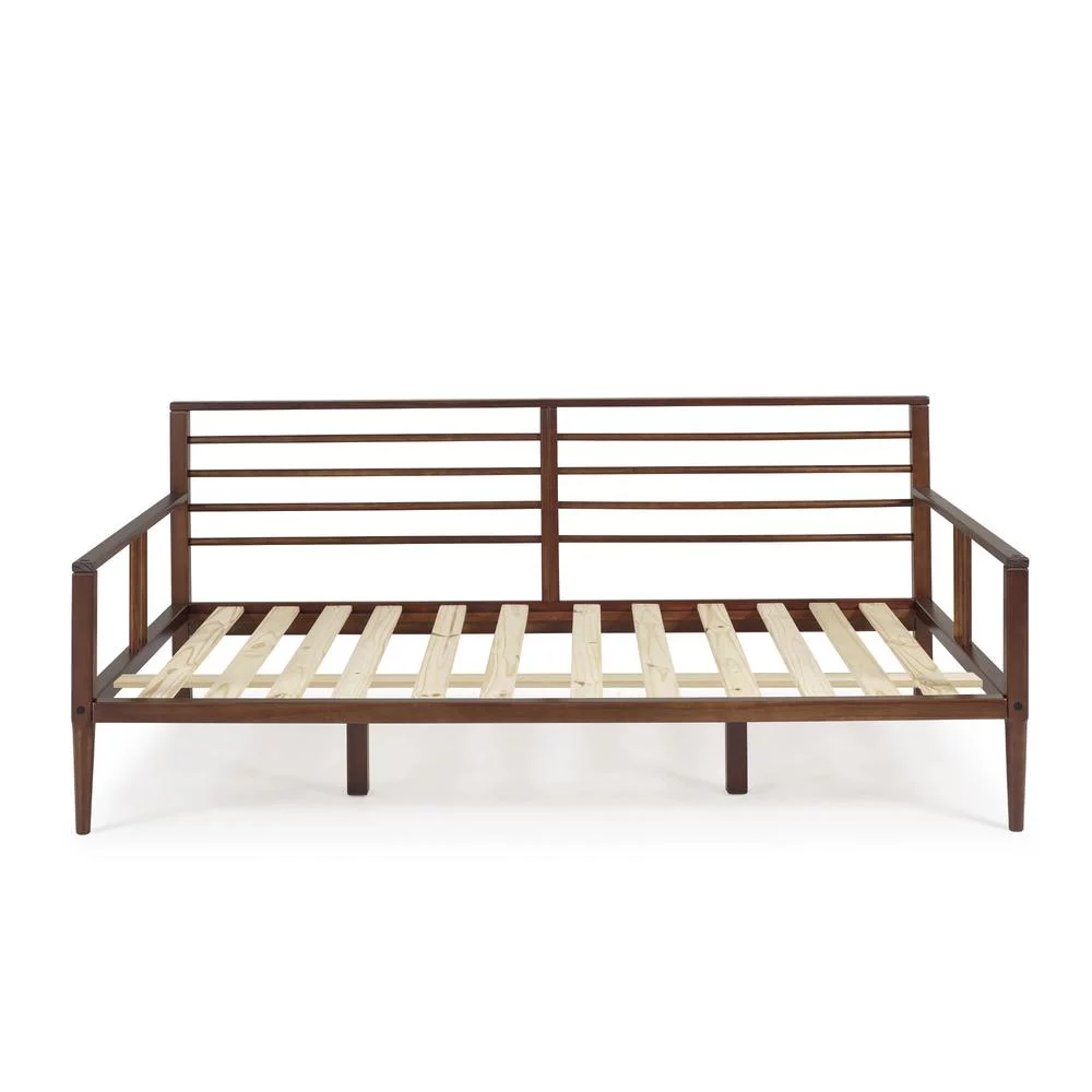 Walker Edison Mid-Century Modern Solid Wood Spindle Daybed - Walnut