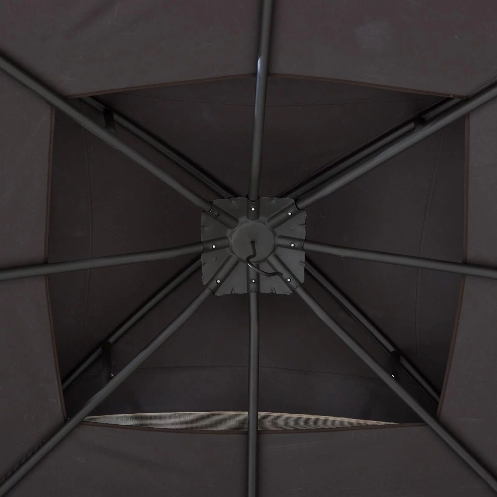 Sunjoy 2 Tone Striped 10.5 x 13 ft. 2 Tier Fabric Topped Steel Gazebo