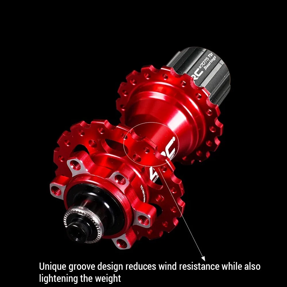 1 Pair MTB Bike Hub Front Rear HG 8-11 Speed 4 Claws 36 Holes Disc Brake Hubs with Quick Release Lever