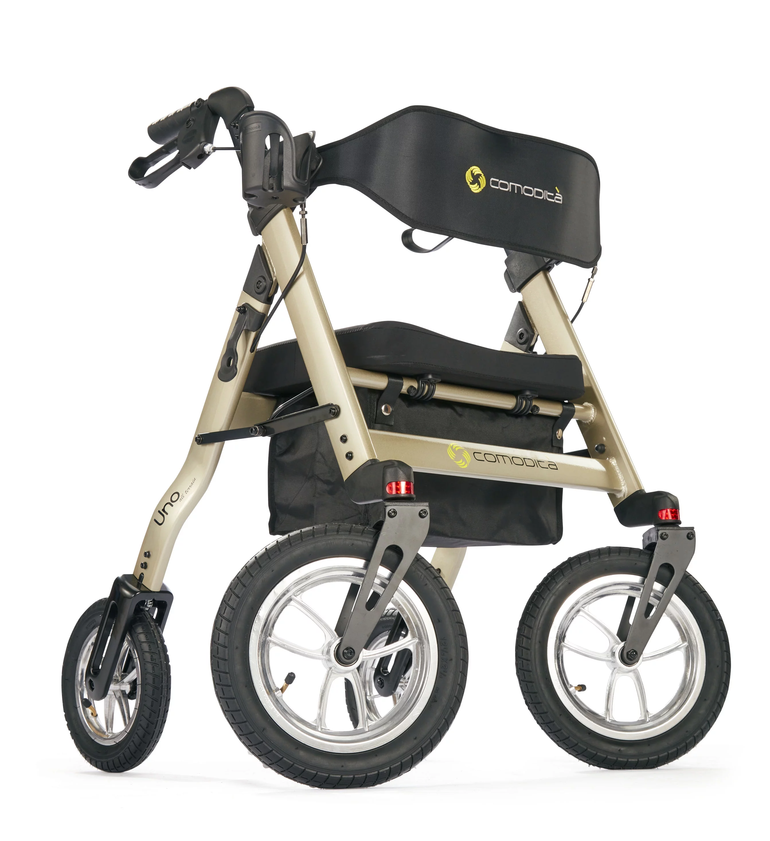 Comodita Uno All Terrain Heavy-Duty Rollator with a 16