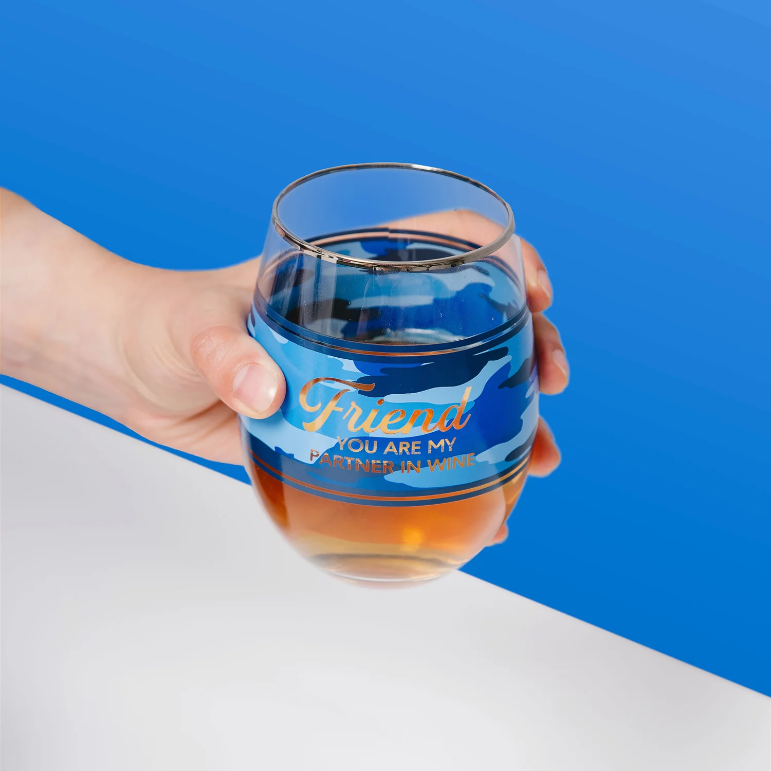 Friend - 18 oz Stemless Wine Glass