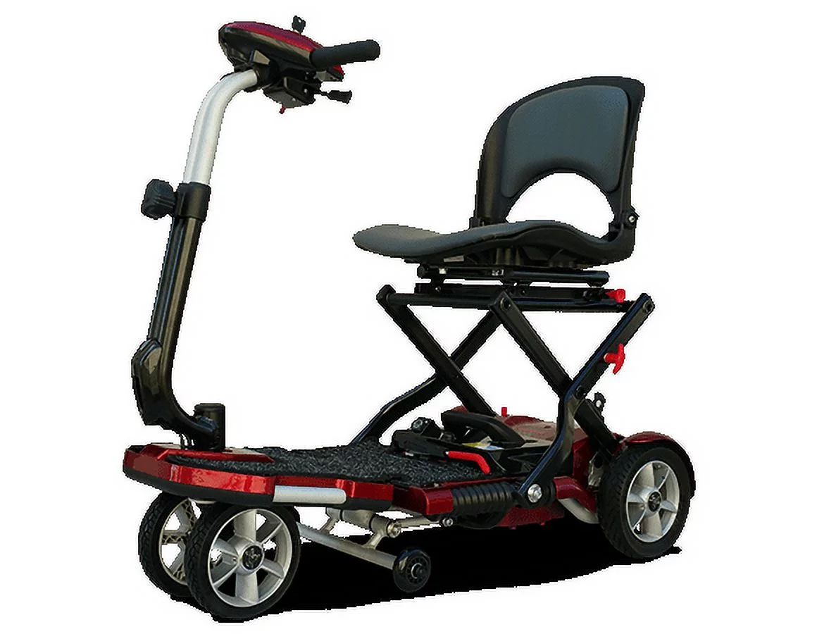 EV Rider TRANSPORT PLUS Folding Mobility Scooter Red