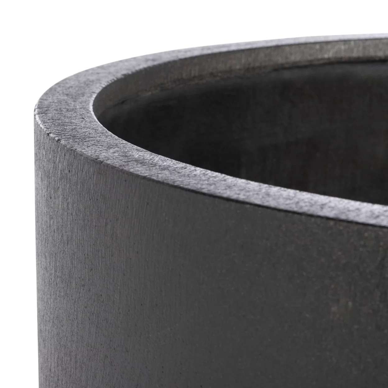 SAFAVIEH Alia Concrete Modern Solid Round Patio Planter, Black