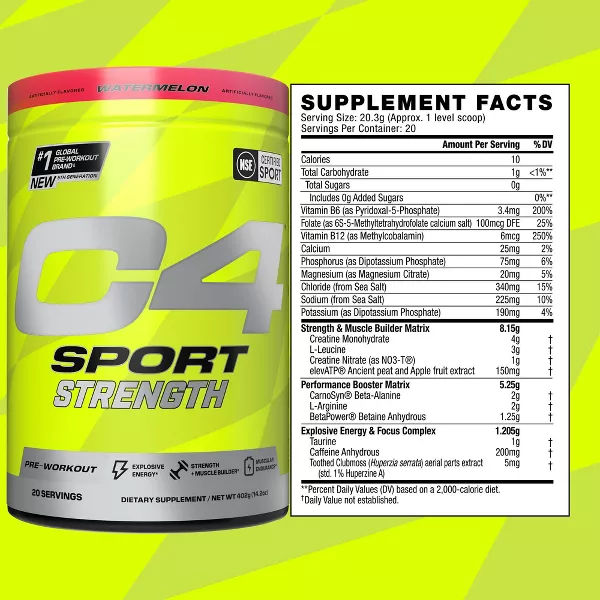 C4 Sport Strength 20 Servings Watermelon