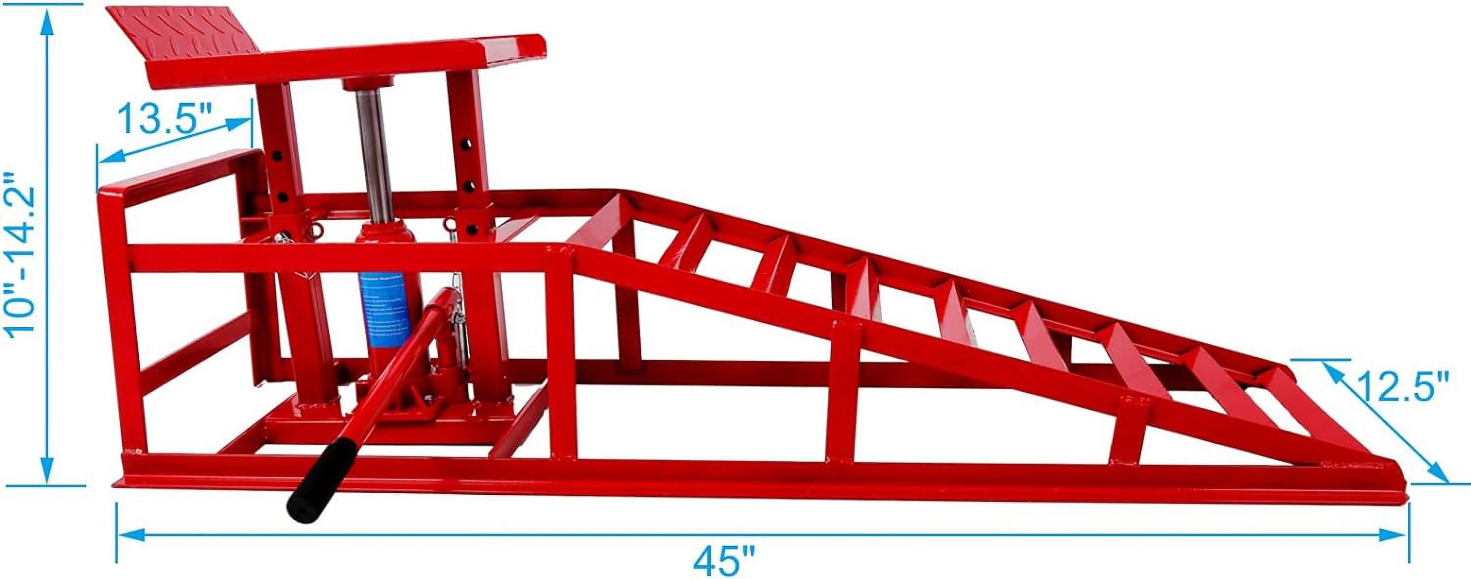 Tabaray Car Ramps Lifts 10000Lbs 5T Capacity Garage Vehicle Lift Ramps Auto Car Truck Service Ramps Lifts Automotive Hydraulic Lift Repair Frame Lift (Set of 2, Red)